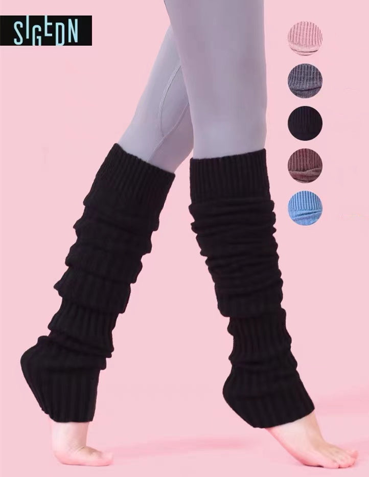 Warm yoga leg warmers for winter practice