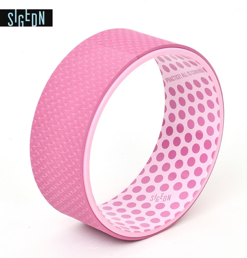 Anti-slip yoga wheel surface detail